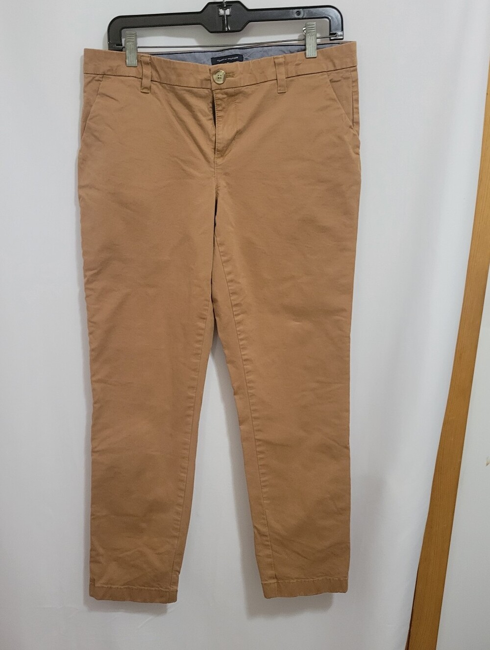 Tommy Hilfiger Stretch Slim Ankle Tan Chino Pants, Size 10